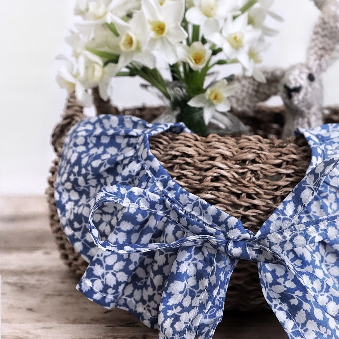 Liberty baby removable ruffle collar - Flora