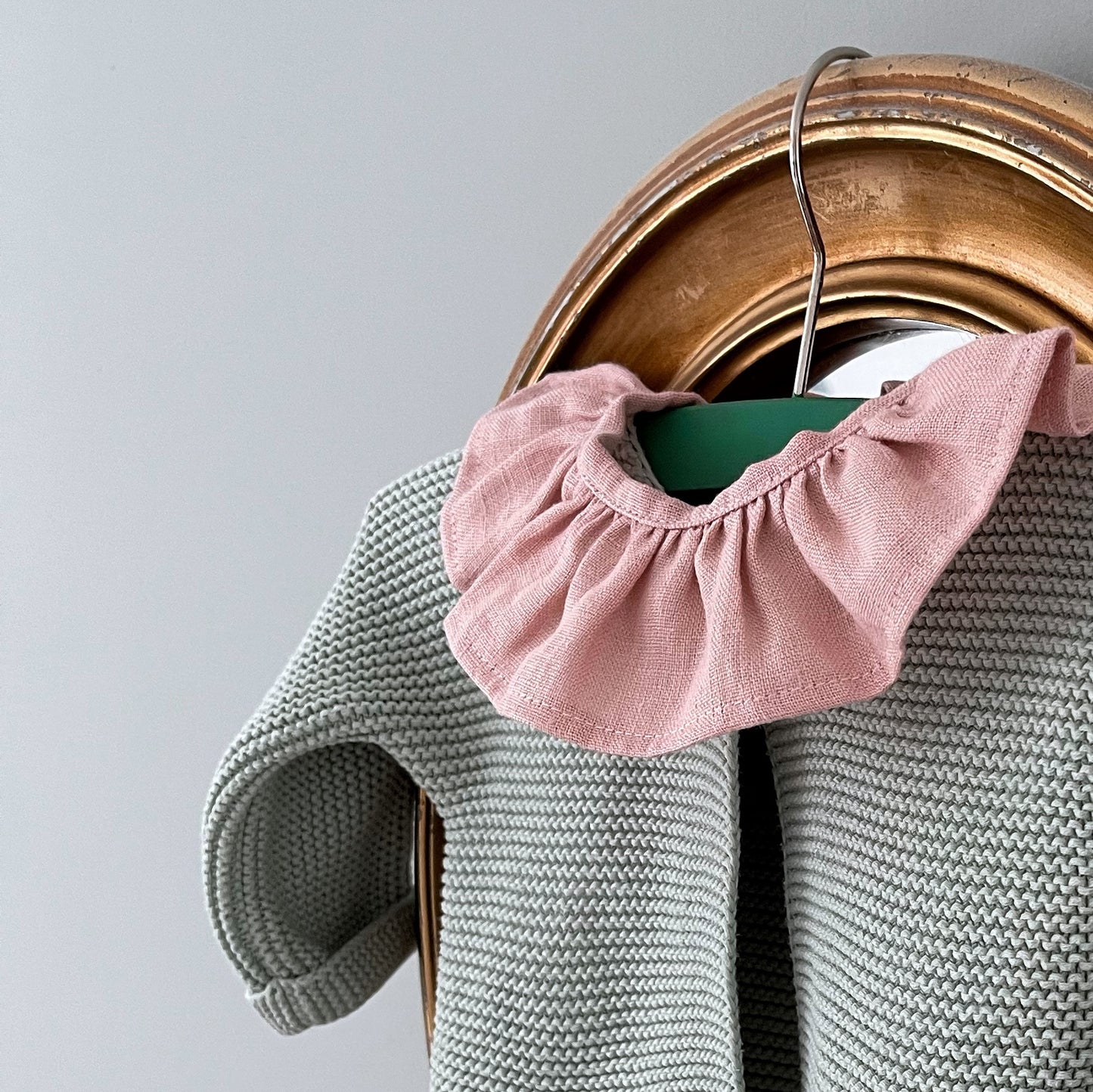 Baby ruffle collar, Liberty ruffle colla, removable collar