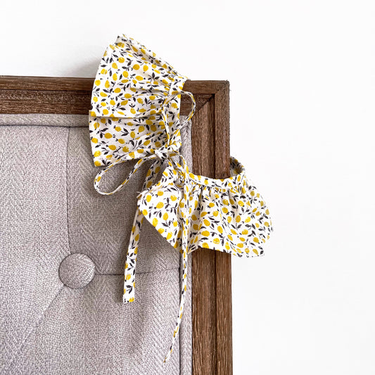Pip & Ink. Lemon Pops. Little baby and child Liberty ruffle collar. Baby and children’s accessories. New baby gift.