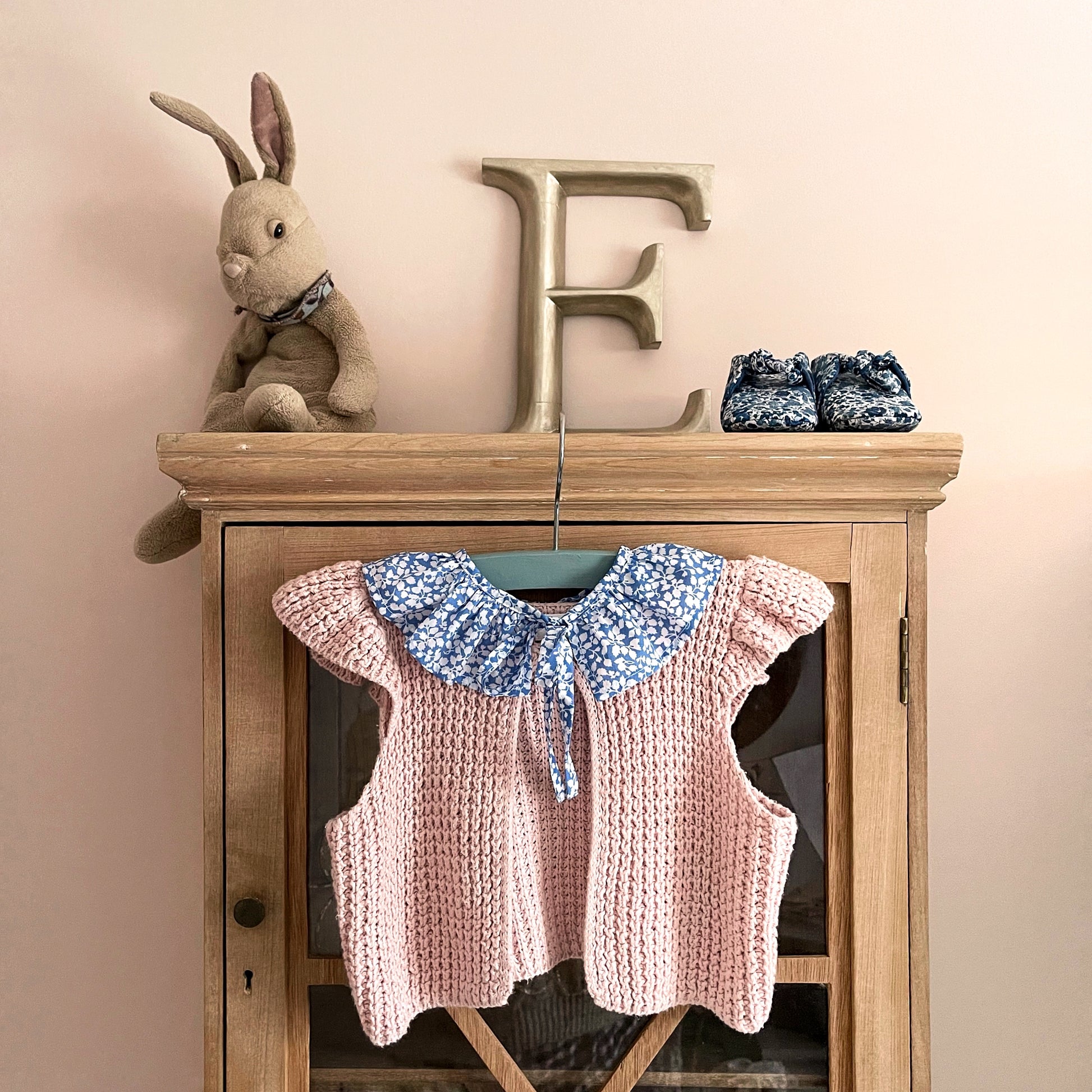 Liberty baby removable ruffle collar 